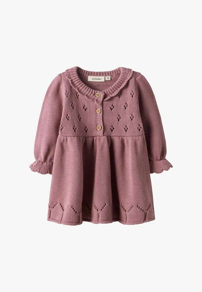 Ramla Lia Ls Knit Dress - Nostalgia Rose - Hiet Gaver&interir